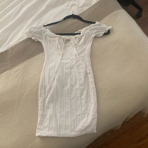 White princess Polly off the shoulder dress